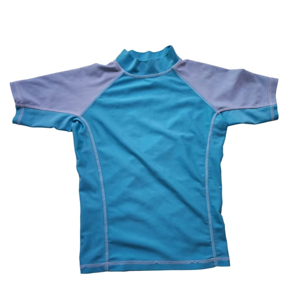 Girls Strand Summer Blue Swim T- Shirt Size Medium